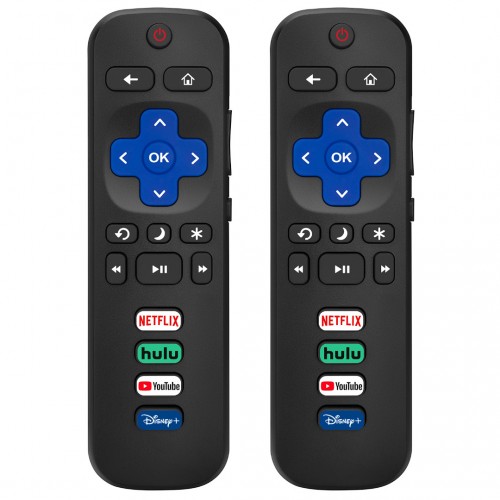 (Pack of 2) Replacement Remote Control Only for Roku TV, Compatible for TCL Roku/Hisense Roku/Onn Roku/Philips Roku Smart TVs(Not for Stick and Box)